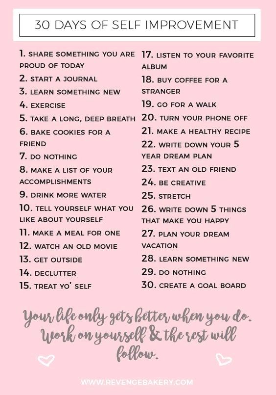 30 day self-improvement challenge